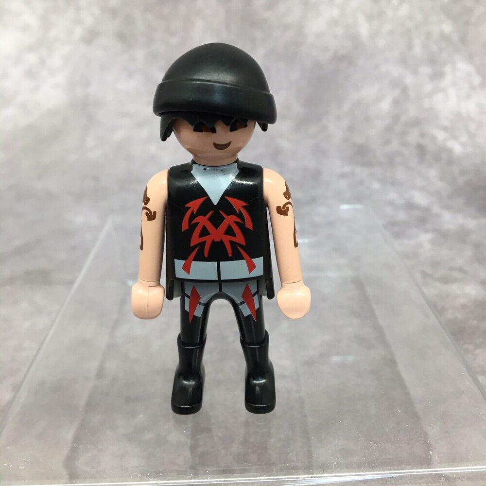 Playmobil Male Figure w/Dragon Tattoo-His back has scuffs